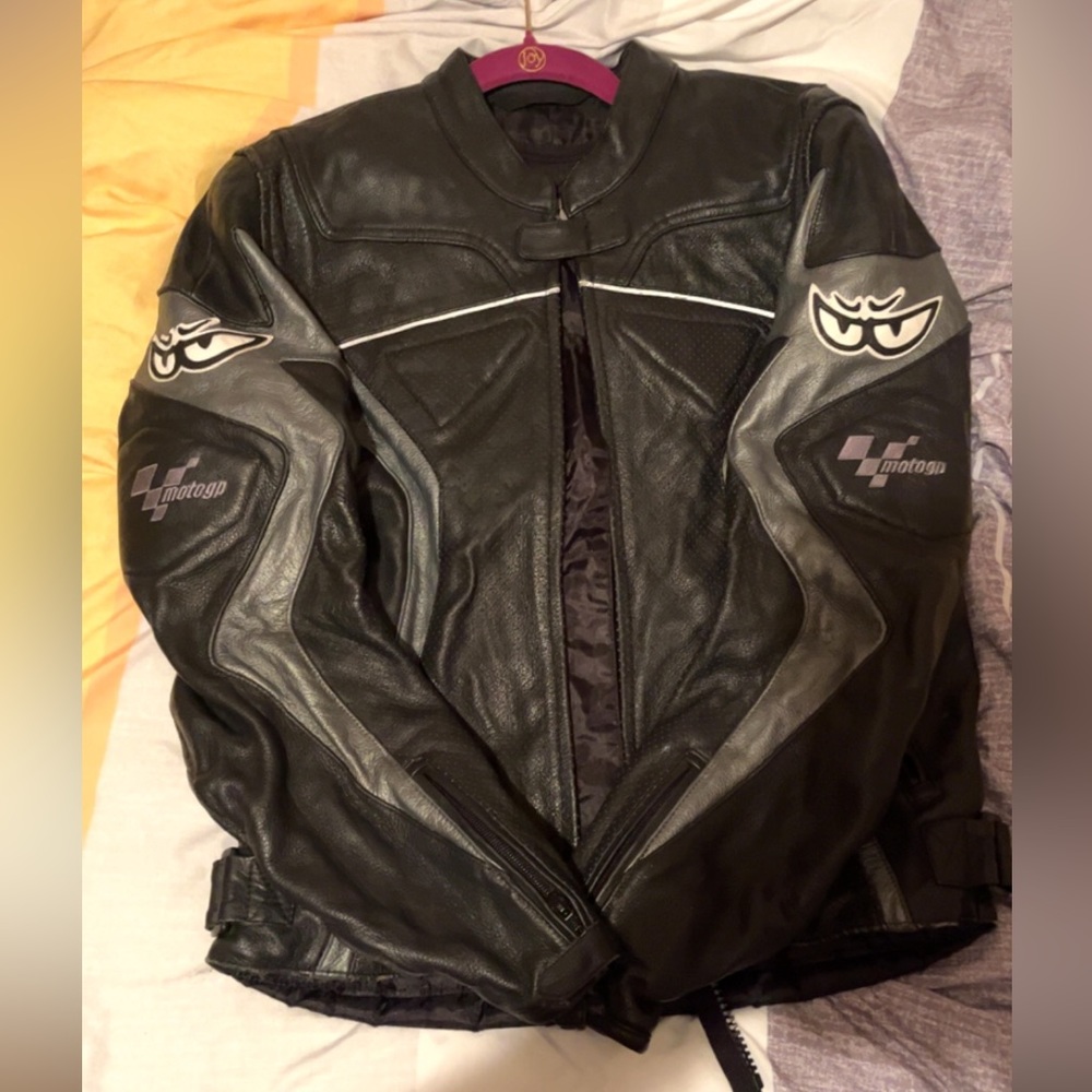 Leather biker jacket